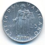 Ватикан, 5 лир (1951 г.)