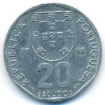 Portugal, 20 escudos, 1998