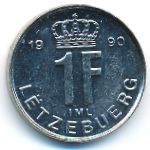 Luxemburg, 1 franc, 1990