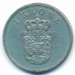Denmark, 1 krone, 1962