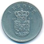 Дания, 1 крона (1967 г.)