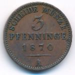Пруссия, 3 пфеннинга (1870 г.)