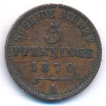 Prussia, 3 pfenning, 1870