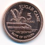 Гайана, 5 долларов (2019 г.)