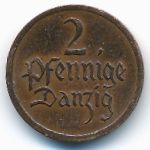 Danzig, 2 pfennig, 1926