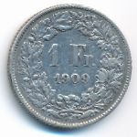 Швейцария, 1 франк (1909 г.)
