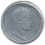 Sardinia, 5 lire, 1842