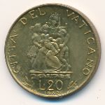 Ватикан, 20 лир (1962 г.)