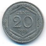 Италия, 20 чентезимо (1919 г.)