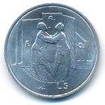 San Marino, 5 lire, 1976