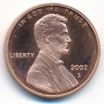 США, 1 цент (2002 г.)