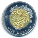 Bonaire., 5 долларов, 2011