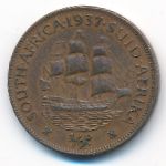 South Africa, 1/2 penny, 1937