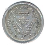 South Africa, 3 pence, 1939