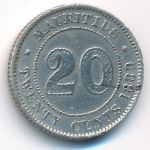 Mauritius, 20 cents, 1889