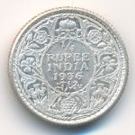 British West Indies, 1/4 rupee, 1936