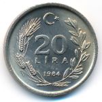 Turkey, 20 lira, 1984