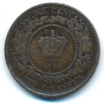 New Brunswick, 1 cent, 1861