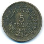 Франция, 5 франков (1939 г.)