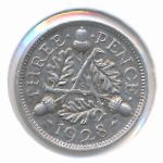 Great Britain, 3 pence, 1928