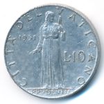 Ватикан, 10 лир (1951 г.)