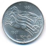 Италия, 500 лир (1961 г.)