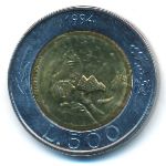 San Marino, 500 lire, 1994