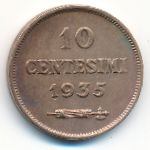 Сан-Марино, 10 чентезимо (1935 г.)