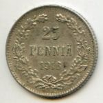 Finland, 25 pennia, 1916
