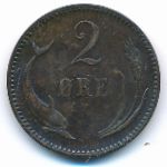 Дания, 2 эре (1889 г.)