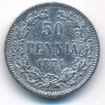 Finland, 50 pennia, 1874