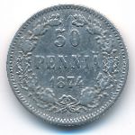 Finland, 50 pennia, 1874