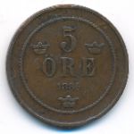 Sweden, 5 ore, 1885