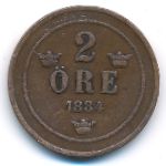 Швеция, 2 эре (1884 г.)