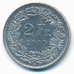 Switzerland, 2 francs, 2000
