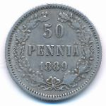 Finland, 50 pennia, 1889