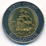 New Zealand, 50 cents, 1994