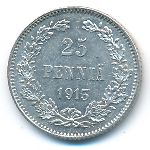 Finland, 25 pennia, 1913
