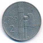 Italy, 2 lire, 1924