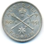 Австралия, 1 флорин (1951 г.)
