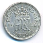 Великобритания, 6 пенсов (1946 г.)