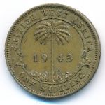 Британская Западная Африка, 1 шиллинг (1943 г.)