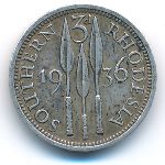 Южная Родезия, 3 пенса (1936 г.)