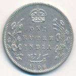 Британская Индия, 1 рупия (1906 г.)