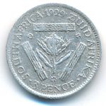 South Africa, 3 pence, 1929