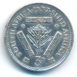 South Africa, 3 pence, 1937