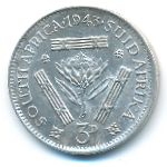 South Africa, 3 pence, 1943