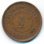 Стрейтс-Сетлментс, 1 цент (1887 г.)