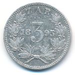 South Africa, 3 pence, 1895