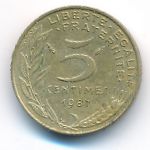 Франция, 5 сентим (1987 г.)